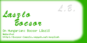 laszlo bocsor business card